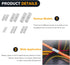 Nilight 100PCS Non Insulated Butt Connectors Kit AWG 24-8 Uninsulated Crimp Butt Connectors for Motorcycle
