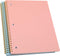 YIKANGHENG Tearable Loose-leaf Spiral Notebook, 2 Pcs, 2 Color, 80 Sheets (160 Pages), 10.5 x 8.27 Inch, Blue and Pink