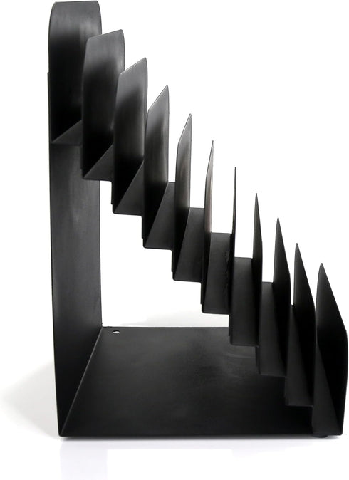 Huron Pad Rack Slant 10 Slot, Black Commercial Grade Steel
