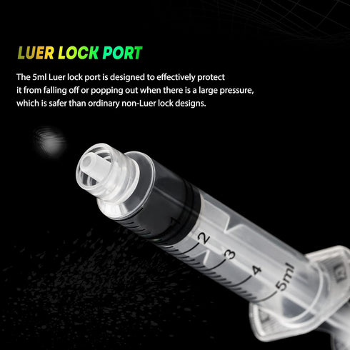 SHAOTONG 5ml Syringe with 22 Gauge 1.2 inch Luer Lock Accessories, Disposable Lab Supplies, 20 Pack