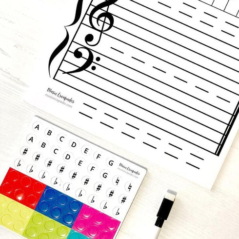 DIAND Magnetic Dry Erase Board, Note Reading Board for Music Lessons, Best Gift for Music Teacher