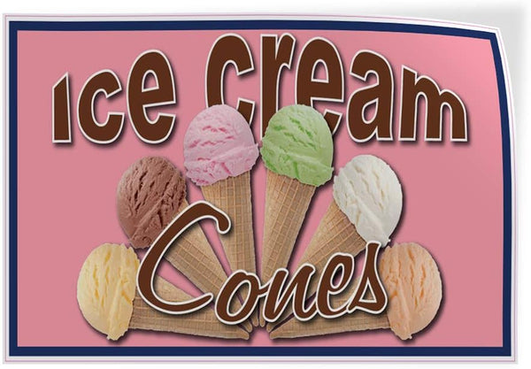 Fastasticdeals Decal Stickers Multiple Sizes Ice Cream Cones Restaurant Cafe Bar A Industrial