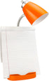 LD1093-ORG 18.5" Simple Designs All-in-One Gooseneck Desk Lamp with iPad Stand, Book Holder, and Convenient USB Port