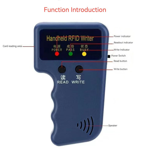 Generic 125KHz T5577 EM4305 (2 RFID Reader Writer Handheld RFID Writer Copier Smart ID car d Duplicator Used