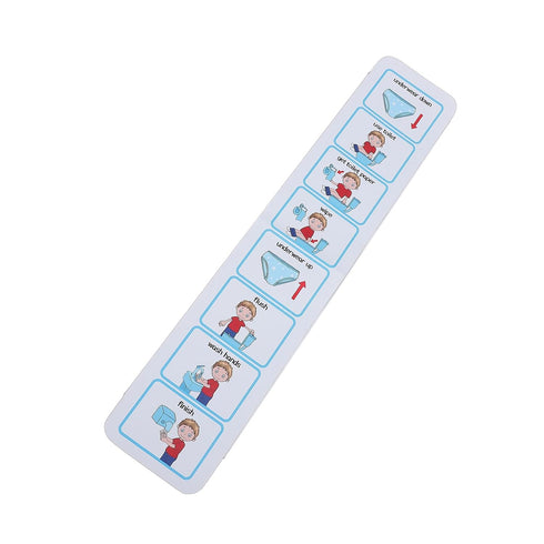 SPYMINNPOO Potty Training Chart, Visual Bathroom Routine Poster with Laminated Step by Step Schedule, Toilet Training