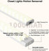 Rihvy 3 Packs 8 Inches, 3 Dimmable Closet Counter Under Cabinet Lighting with Charging Station Motion Sensor Light