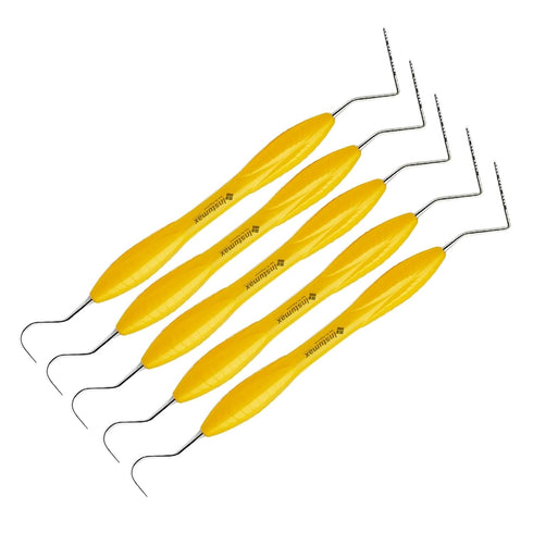 23/15 Probe UNC Yellow Silicone Handle Stainless Steel Dental Periodontal Measuring Probe Professional Diagnostic