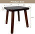 BEE&OAK 11 Inch 300 lbs Wooden Step Stools for Adults, Solid Rubber Wood Non-Slip Step Foot Stool, Heavy Duty One Step