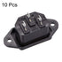uxcell Panel Mount Plug Adapter, AC 250V 10A C14 3-Pins IEC Inlet Module Plug Power Connector, Pack of 10