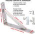 WSZD 10 inch 4 (10"x5.9"/250x150mm) A Shelf Brackets, Pieces of Stainless Steel Solid L Brackets, Heavy Duty Floating