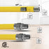 Gas Connector Kit 48 inch Yellow Coated Stainless Steel, 5/8 OD Flexible Gas Hose Connector for Gas Range, Furnace, Stove, 3/8 MIP x 3/8 MIP Stainless Steel Fittings, 48 Gas Appliance Supply Line by HIGHCRAFT