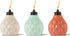 TIKI Seaside Escape 3-Pack Table Torches, 6" Pastel Ivory, Pink & Blue