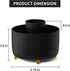Marbrasse Desk Organizer, 360-Degree Rotating Pen Holder with 5 Compartments for Office, Home, Black
