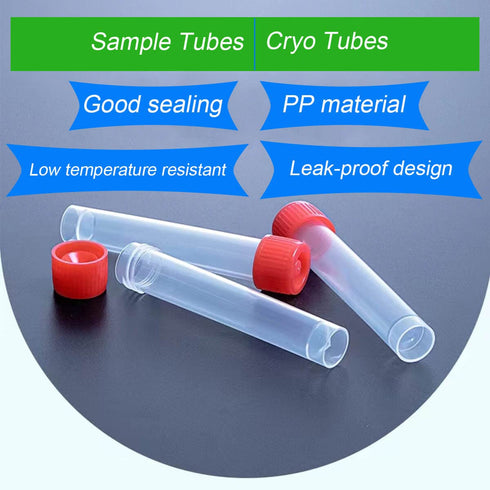 30pcs 20ml Plastic Small Vials with Screw Caps, PP Material, Free from DNase, RNase, Human DNA