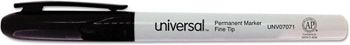 Universal UNV07071 Fine Bullet Tip Permanent Marker, Black, 1 Dozen