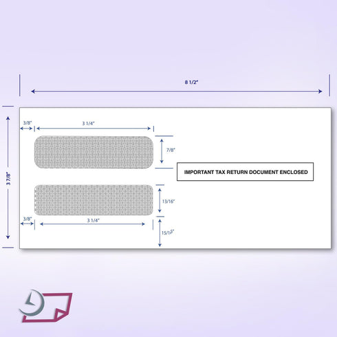 NextDayLabels 100 Self Seal Envelopes for 3-up Laser W-2 Forms, Horizontal Format