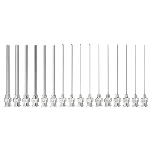PATIKIL Blunt Tip Dispensing Needle, 16 Pcs 2 Inch Stainless Steel Liquid Dispenser Needles with Luer Lock