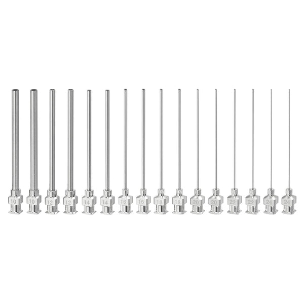 PATIKIL Blunt Tip Dispensing Needle, 16 Pcs 2 Inch Stainless Steel Liquid Dispenser Needles with Luer Lock
