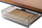 Under Desk Drawers for Organization, Pull-Out Drawer with Lip for Pencil Storage, Clear Light Black