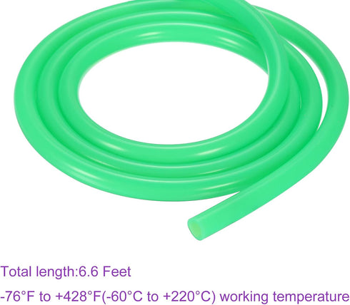 DMiotech 2mm ID 4mm OD 10 Feet Green Silicone Tube, Industrial Silicone Tubing for Water Air Pump
