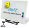 Magnetic Glass Whiteboard Desktop, 16x12" Tabletop Dry Erase Board with Adjustable Stand, Portable