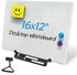 Magnetic Glass Whiteboard Desktop, 16x12" Tabletop Dry Erase Board with Adjustable Stand, Portable