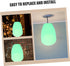 Amosfun Horseshoe Lampshade Elegant Inclined Plastic Lamp Cover for Floor and Table Lamps Green Opening Soft Light
