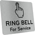 Ring Bell For Service Sign, Adhesive Waterproof Sticker or Door Notice, Silver/Gold/Black, Small Size