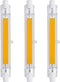 118mm R7S COB LED Light Bulb, 15W J Type T3 Shape, 100W Halogen Replacement, 3000K Warm White, 3 Pack