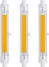 118mm R7S COB LED Light Bulb, 15W J Type T3 Shape, 100W Halogen Replacement, 3000K Warm White, 3 Pack