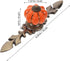 1 DOITOOL Pair Ceramic Pumpkin Drawer Pull Zinc Alloy Base Furniture Pull Handles for Drawers Kitchen Cabinet Bedroom