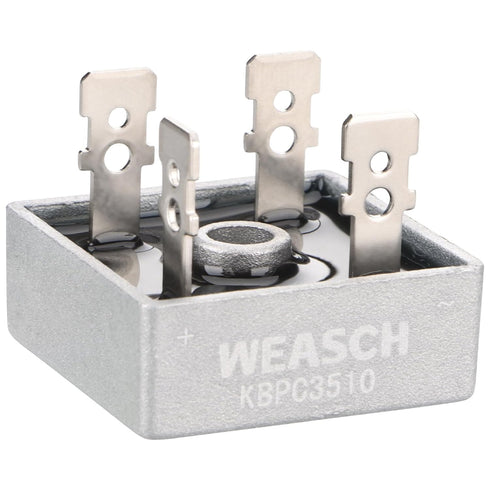 2Pcs Bridge Rectifier Diode, KBPC3510, AC to DC, 1000V 35A, 4 Pin, Full Wave Metal Housing