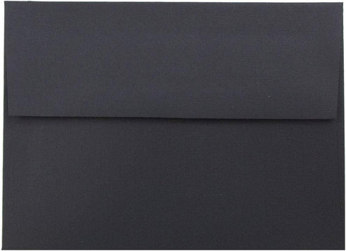 JAM PAPER A6 Foil Lined Invitation Envelopes - Black Linen with Gold Foil - 50/Pack, 4 3/4 x 6 1/2