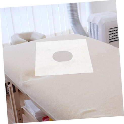 100pcs Vaguelly Disposable Headrest Covers for Massage Tables and Chairs Non-woven Face Rest White Salon Bed Covers