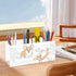 Ainavmxzs 4 Countertop Cute Dogs Acrylic Pencil Holder For Desk With Compartments Makeup Organizer Brush Storage Bar