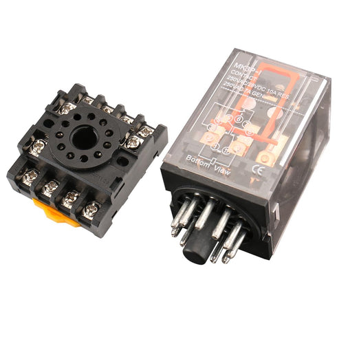 Baomain Power Relay DPDT 11 Pin MK3P-I with Plug-in Terminal Socket (DC 12V)