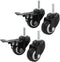 uxcell a14071600ux0660 Shopping Wheel Trolley Brake Swivel Caster, 1.58-Inch, Black, 4-Piece