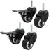 uxcell a14071600ux0660 Shopping Wheel Trolley Brake Swivel Caster, 1.58-Inch, Black, 4-Piece