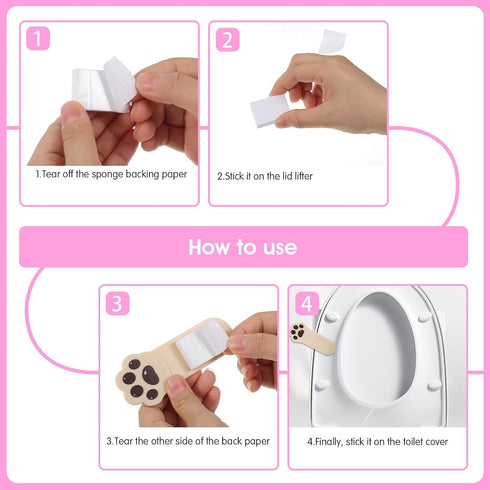 Aphumedc 4 Pack Toilet Seat Lifter Handle, Toilet Lid Cover Lifter Toilets Seat Handle Holder Lift Tools Avoid Touching