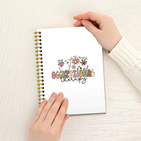 Occupational Therapy Spiral Notebook, 5.5×8.3, 160 Pages, Occupational Therapist Gifts