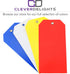 CleverDelights Plastic Tags - 4.75" x 2.375" - 100 Pack, Waterproof Heavy Duty, Yellow