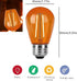15 Pack S14 LED Light Bulb Orange LED Replacement Bulbs 2W S14 LED String Light Edison Bulb E26 Base Plastic Shatterproof LED Decorative Bulbs for Outdoor Home Patio Christmas Decor(Orange) by Minsily