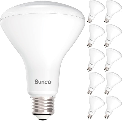 Sunco 10 Pack BR30 LED Bulbs, 11W Equivalent, 65W Indoor Flood Lights, 2700K Soft White, E26 Base, 850 Lumens