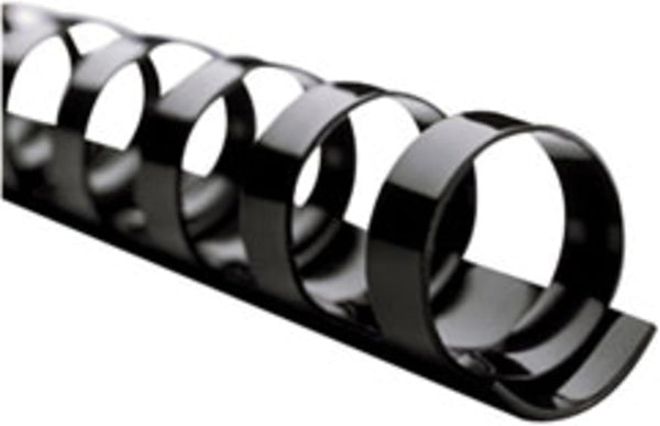 GBC Binding Spines/Spirals/Coils, 1/4" Diameter, 25 Sheet Capacity, CombBind, Black, 100 Pack (4000020)
