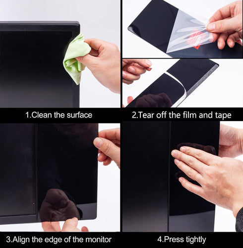 Yocoolfun (2 Pack Computer Monitor Memo Board,Computer Monitor Sticky Note Holder Message Board for Monitors Screen