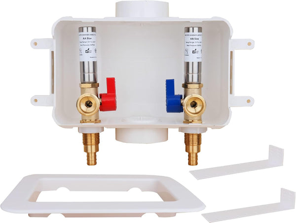 WHK Washing Machine Outlet Box,Pex Laundry Box Washer Wall Box With Drain