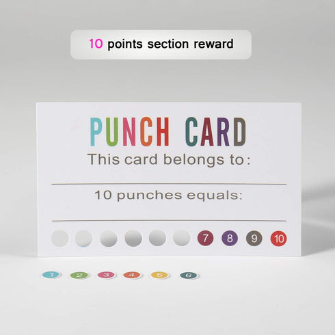 ONEDONE Punch Cards (Pack of 200) - Reward Cards for Classroom Behavior Incentives, Kids, Teachers, Business Loyalty