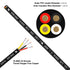 UL2464 10FT 18 Gauge 4 Conductor Electrical Wire, Tinned Oxygen Free Copper for Low Voltage