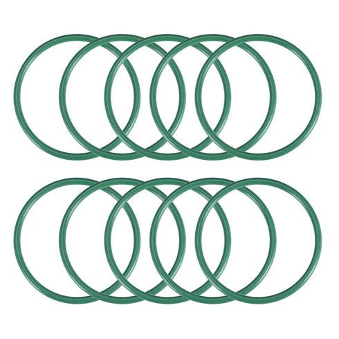 uxcell Fluorine Rubber O-Rings, 57mm OD 50.8mm ID 3.1mm Width FKM Seal Gasket for Plumbing, Green (Pack of 10)