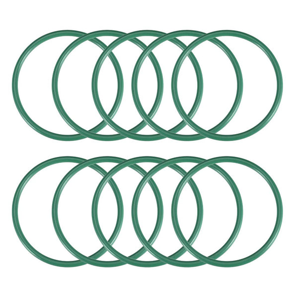uxcell Fluorine Rubber O-Rings, 57mm OD 50.8mm ID 3.1mm Width FKM Seal Gasket for Plumbing, Green (Pack of 10)